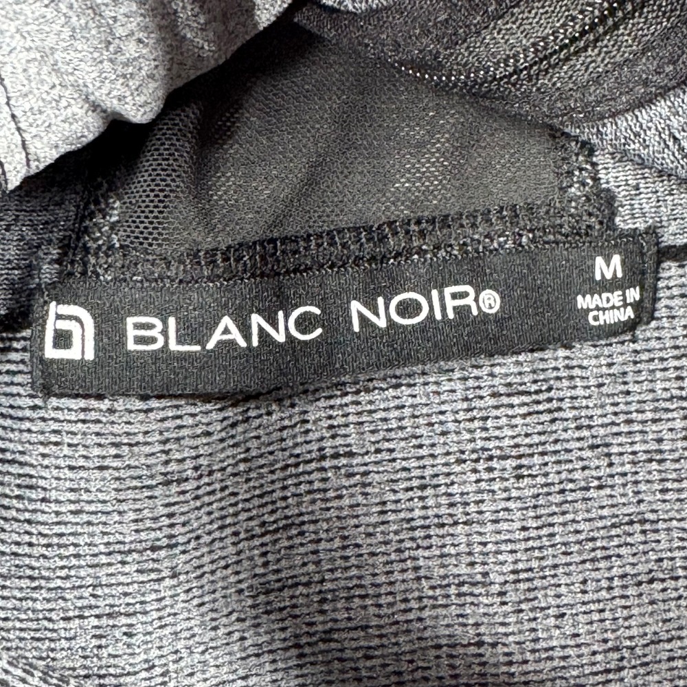 Blanc Noir Womens Black Grey Mesh Back Full Zip Sculpt Hoodie Jacket Size M - Picture 3 of 9